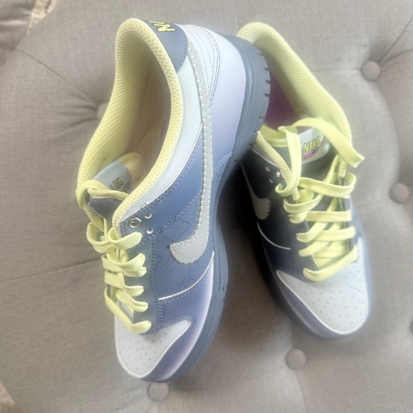 Nike Dunk Low Halloween I Am Fearless Boy 7Y Kids Sneakers in Blue and Lime - Picture 8 of 13